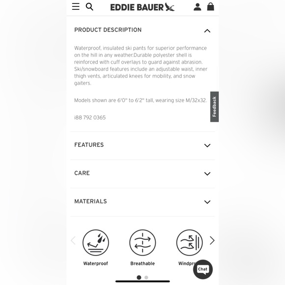 Eddie Bauer - Men’s Powder Search 2.0 Insulated Pants - Picture 5 of 8